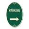 Signmission Parking Sign Right Arrow, 12 Inch X 18 Inch Architectural Oval, Heavy Gauge Aluminum A-OV-G-1218-23364 - alternate 1