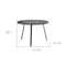 Homeroots 47" Gray And Black Rounded Metal Three Leg Base Dining Table 376477 - alternate 9