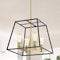 Jonathan Y Lloyd 15" 4-Light Farmhouse Industrial Iron LED Pendant, Black/Brass Gold JYL6510A - alternate 14