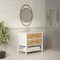 James Martin Vanities Olena 36" Single Vanity, Light Mappa Burl and Polished White, w/ 3 CM Siberian Silestone Top D804-V36-LMB-3SFR - alternate 10