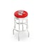 Holland Bar Stool Co 30" Chrome 2-Ring Wisconsin "Badger" Swivel Bar Stool, Accent Ring L7C3C30WI-Bdg - alternate 1