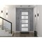 Vdomdoors Front Exterior Prehung FiberGlass Door Frosted Glass / Manux 8002 Grey Ash / Office Commercial and MANUX8002EXD-SS-W36 x H80-LH - alternate 4