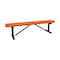 Leisure Craft 6' Standard Bench With No Back, Perforated Metal, Portable, Orange B6XPP-PERF-ORANGE - alternate 1