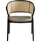 Leisuremod Ervilla Dining Arm Chair with Wicker Back and Leather Seat in Taupe, 2PK EC20TP-L2 - alternate 9