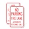 Signmission No Parking Fire Lane Authorized Personnel Only, 18'' X 24'' 2 Signs, Heavy Gauge Aluminum, 2PK A-1824-2PACK-23621 - alternate 1
