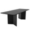 Homeroots 79" Black Solid Wood Sled Base Dining Table 712195 - alternate 1