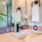 Homeroots 12" X 12" Shades of Blue Celestial Mosaic Peeland Stick Removable Tiles 556399 - alternate 8