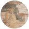 Homeroots 8' Terra Cotta Gray And Brown Round Abstract Washable Indoor Outdoor Area Rug 602989 - alternate 6