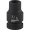 Channellock 1/2'' Drive 3/8'' 6-Point Shallow Standard Impact Socket 302879 - alternate 1