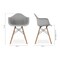Homeroots Gray And Natural Heavy Duty Plastic And Solid Wood Dining Arm Chair 520280 - alternate 7
