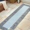 Jonathan Y Sebastian High-Low Modern Diamond Border Blue/Ivory 2 ft. x 8 ft. Indoor/Outdoor Runner Rug HWC102D-28 - alternate 7