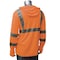 Pip ANSI Type R Class 3 Quick Dry Hooded Long Sleeve T-Shirt 313-1323-OR/M - alternate 2