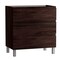 Homeroots 24" Dark Brown Wood Freestanding Bathroom Vanity With White Sink And Three Drawers 624136 - alternate 1