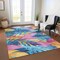Homeroots 5' X 8' Sky Blue And Pink Floral Washable Indoor Outdoor Area Rug 611127 - alternate 7
