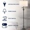 Jonathan Y Cora 60" Modern Metal LED Floor Lamp with Integrated Glass Side Table and Swing Arm, Black JYL3055D - alternate 11