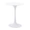 Homeroots 23" White Steel Round Pedestal End Table 556541 - alternate 8
