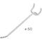 Neiko 4 in Heavy Duty Pegboard Hooks for 1/8 in to 0.25 in Pegboards with 1 in Spacing, 50-Pieces 53100A - alternate 4