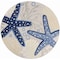 Homeroots 4' Navy Blue And Gray Round Starfish Indoor Outdoor Area Rug 546818 - alternate 9