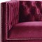 Homeroots 89" Burgundy Velvet Sofa And Toss Pillows With Black Legs 491050 - alternate 4