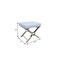 Homeroots 20in White and Silver Tufted Faux Leather and Metal Upholstered Bench 733246 - alternate 5