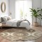 Homeroots 8' Taupe Brown And Ivory Round Medallion Washable Indoor Outdoor Area Rug 589652 - alternate 7