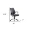 Homeroots Black and Silver Adjustable Height Swivel Rolling Office Chair 572165 - alternate 9