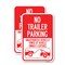 Signmission Parking Restriction Sign No Trailer Parking, Unauthoriz, 18'' X 24'', Heavy Gauge Aluminum, 2PK A-1824-2PACK-23371 - alternate 1
