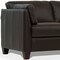 Homeroots 81" Chocolate Leather Sofa With Black Legs 491287 - alternate 5