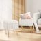 Simple Deluxe Vanity Chair Stool with Storage, Ottoman Soft Faux Fur Padded Makeup Seat, Adjustable Height Footst 3A88HKOTTOASMWHT - alternate 7