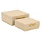 Homeroots Set of Two Taupe And Gold Square Nesting Decorative Storage Boxes With Lids, 2PK 712921 - alternate 7