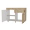 Homeroots 47in Natural Console Accent Cabinet With Three Shelves And One Drawer 488501 - alternate 6