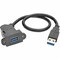 Tripp Lite USB 3.0 KEYSTONE PANEL MOUNT COUPLER EXTENSION CABLE ANGLED 1 U324-001-KPA-BK - alternate 6