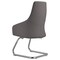 Leisuremod Celeste Office Chair in Upholstered Leather and Iron Frame, Grey CGO20GRL - alternate 3