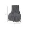 Homeroots 52" X 67" Black and White Woven Cotton Striped Throw Blanket with Tassels 476209 - alternate 6