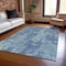 Homeroots 5' X 8' Navy Blue And Denim Blue Abstract Washable Indoor Outdoor Area Rug 610409 - alternate 8