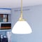 Vaxcel Dayna 1-Light 10 in W Satin Brass Gold and Glossy White Cone Pendant Light, Ceiling Fixture P0369R - alternate 8
