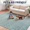 Jonathan Y Leila Moroccan Diamond Trellis Non-Slip Machine-Washable Teal/Ivory 3 ft. x 5 ft. Area Rug CMR101L-3 - alternate 6