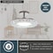 Vaxcel Clara 12.25-in W Integrated LED Satin Nickel Crystal Glam Semi Flush Mount Ceiling Light C0276 - alternate 8