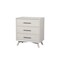 Homeroots 34" White Carved Geometric Solid Wood Three Drawer Dresser 524115 - alternate 9