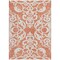 Homeroots 3' X 5' Coral And Ivory Damask Washable Indoor Outdoor Area Rug 614419 - alternate 8