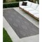 Homeroots 8' Runner Gray and Blue Geometric Stain Resistant Indoor Outdoor Runner Rug 531615 - alternate 1