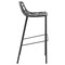 Leisuremod Devon Mid-Century Modern Aluminum Bar Stool with Powder Coated Frame and Footrest, Black DB31BL - alternate 10