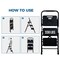 Wrightmaster 3.4 ft. Metal Lightweight Step Ladder, 8 ft. Reach with Wide Anti-Slip Pedal, 330 lb. Capacity ZoroP468422 - alternate 8