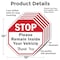 Signmission Stop Please Remain Inside Your Vehi, 10 inch X 10 inch, Aluminum Metal Signs, 5PK OC-A-5Pack-10-197 - alternate 6