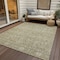 Homeroots 9' X 12' Taupe And Beige Floral Washable Indoor Outdoor Area Rug 604687 - alternate 7