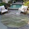 Homeroots 8' Green And Taupe Round Abstract Washable Indoor Outdoor Area Rug 618168 - alternate 7
