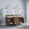 James Martin Vanities Brittany 72" Double Vanity, Pecan w/ 3 CM Ethereal Noctis Silestone Top 655-V72-PCN-3ENC - alternate 9