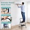 Serenelife 2-Step Ladder, Folding Step Stool for Adults, Wide Anti-Slip Pedal and Handrail, Sturdy Steel Build SLSTL2WH - alternate 4