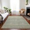 Homeroots 10' X 14' Sage Mint Green And Beige Striped Washable Indoor Outdoor Area Rug 577804 - alternate 9