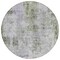 Homeroots 8' Olive Green And Gray Round Abstract Washable Indoor Outdoor Area Rug 587880 - alternate 7